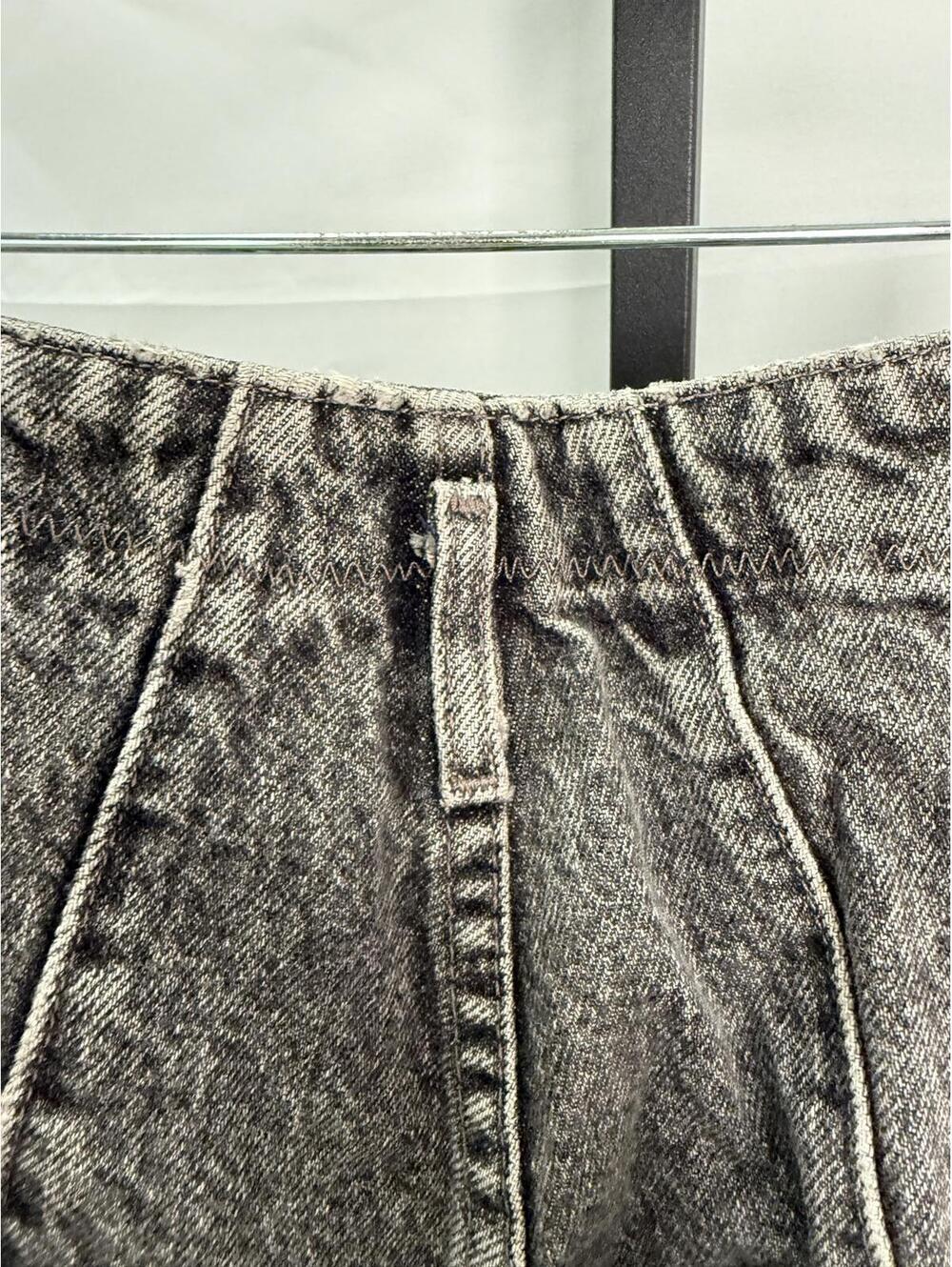 Women's 80s Black Washed Jeans with Tapered Ankle Barrel Jeans 28.5"x28" - Picture 8 of 9